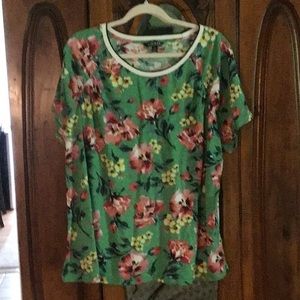 Ralph Lauren 3 x plus women’s summer top flowers cotton